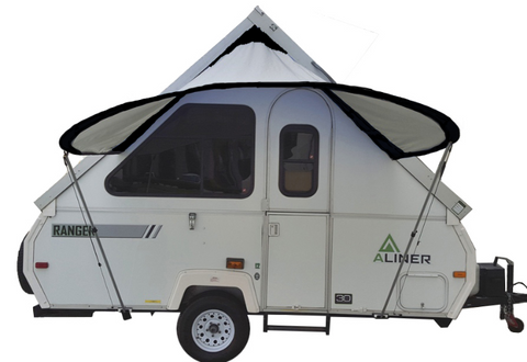 A-Frame Trailer Visor - Silver w/ Black Trim