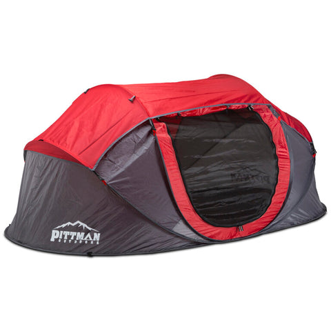 pittman outdoors pop up ground tent-window open