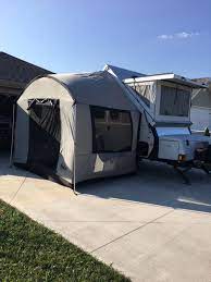 A Frame Trailer Side Tent Silver/Black Trim