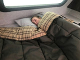 Sleeping in a Kodiak Queen Size Quilt