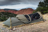 kodiak swag tent on rough terrain
