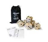 Wooden dice with scoresheets & carry bag