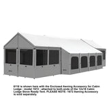 Kodiak Canvas Lodge Tent with Awning Enclosures Accesories Attached
