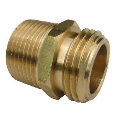 3/4" MIP to Hose Brass Fitting
