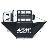 Pittman Outdoors 45ft2 180 Degree Overlanding Side Awning with Built-in LED Lighting