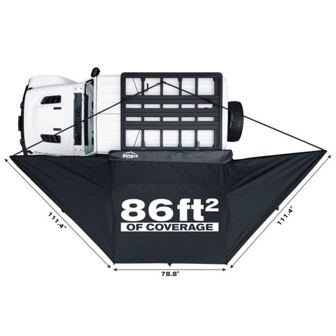 Pittman Outdoors 86ft2 180 Degree Overlanding Side Awning with Built-in LED Lighting