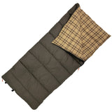 Kodiak Canvas +30° Rectangle Canvas Sleeping Bag - Shows Flannel