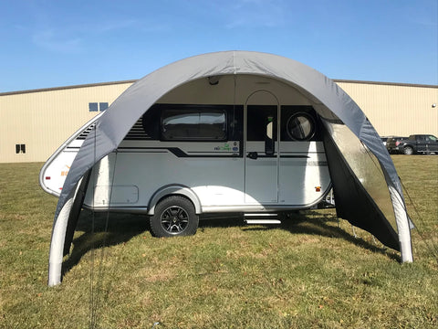 NUCAMP T@B 400 Trailer Awning Silver with Silver Trim
