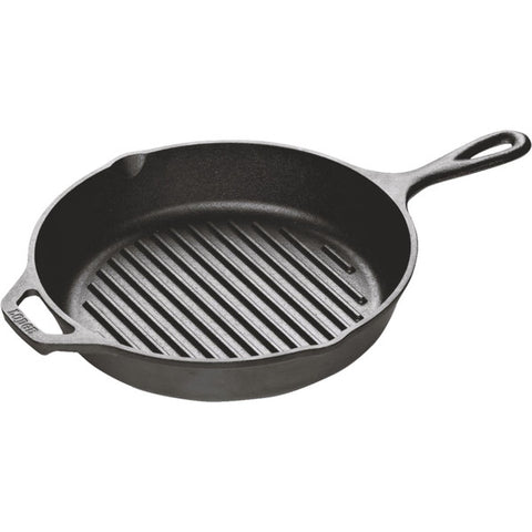 Lodge 10.25" Round Cast Iron with Grill Skillet