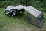Oztent RV4 Connected to a Foxwing Awning